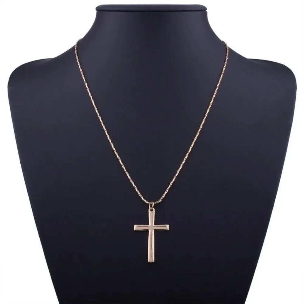 Miraculous Medal Religious Cross Gold Alloy Necklace Set - 2 Piece - Picture 7 of 8